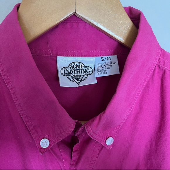 Vintage 1991 Acme Clothing Co. Looney Tunes Pink Button Down - Picture 5 of 7